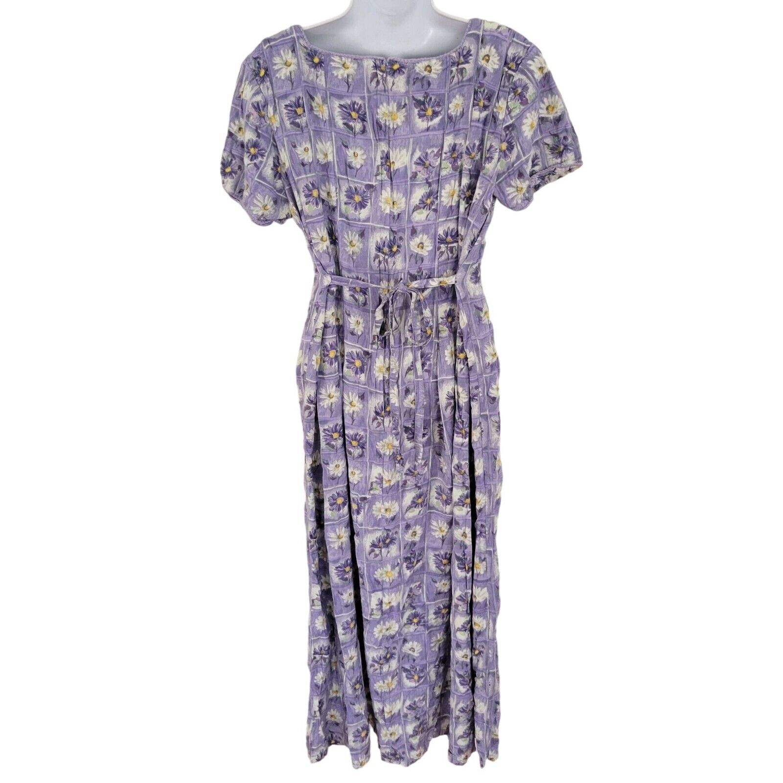 Sarah Elizabeth 12 Purple Floral 90s Maxi Dress C… - image 2