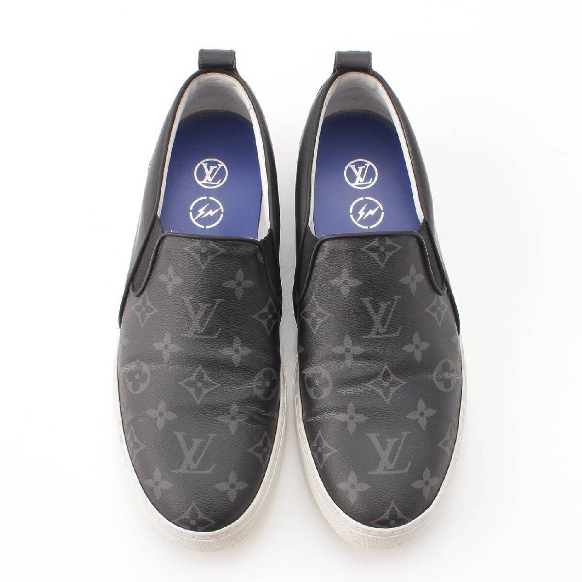 Louis Vuitton Monogram Eclipse Canvas Slip-On Bla… - image 2