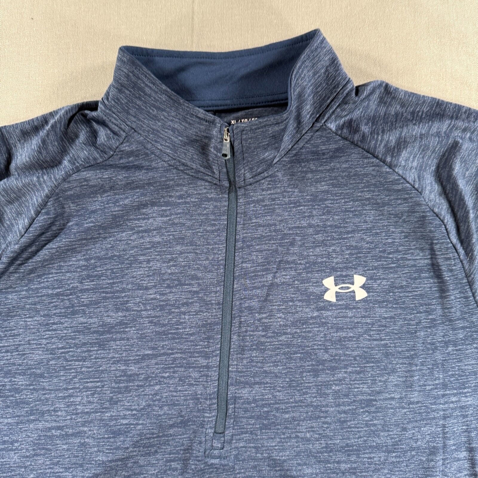 Under Armour Quarter Zip Pullover Mens XL Blue Li… - image 2