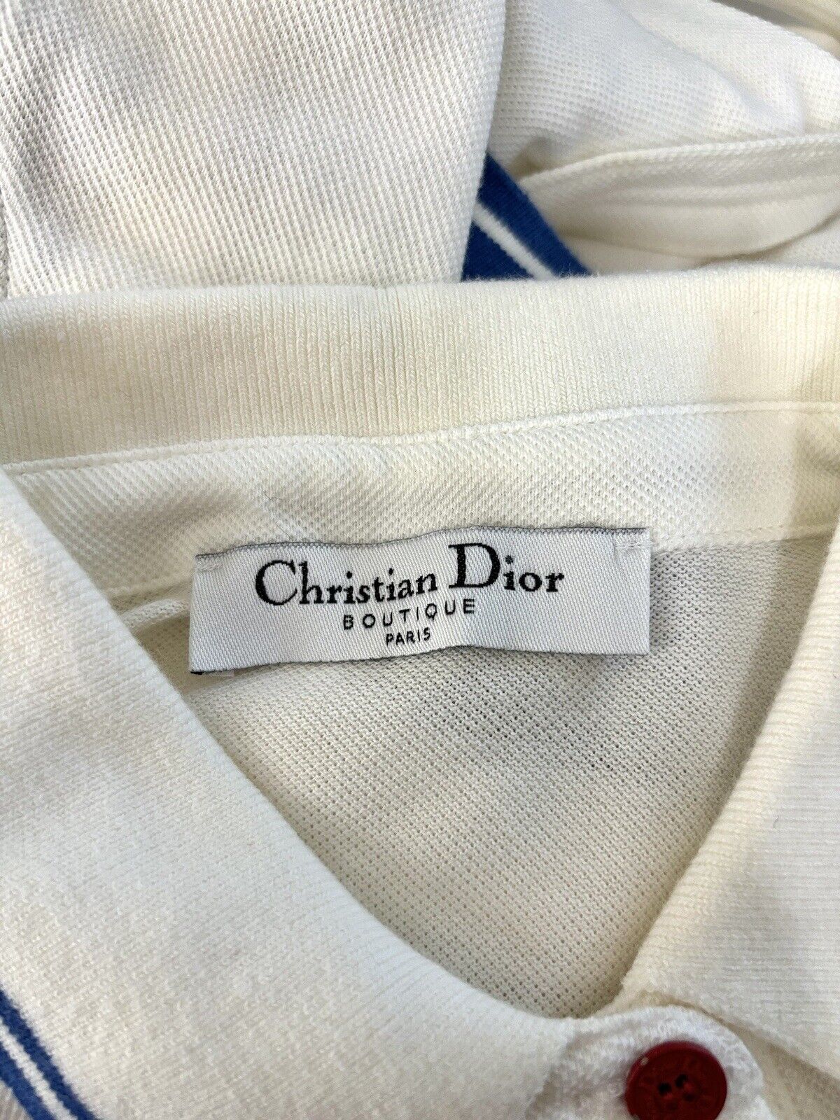 Vtg Christian Dior by John Galliano White Logo Dr… - image 5