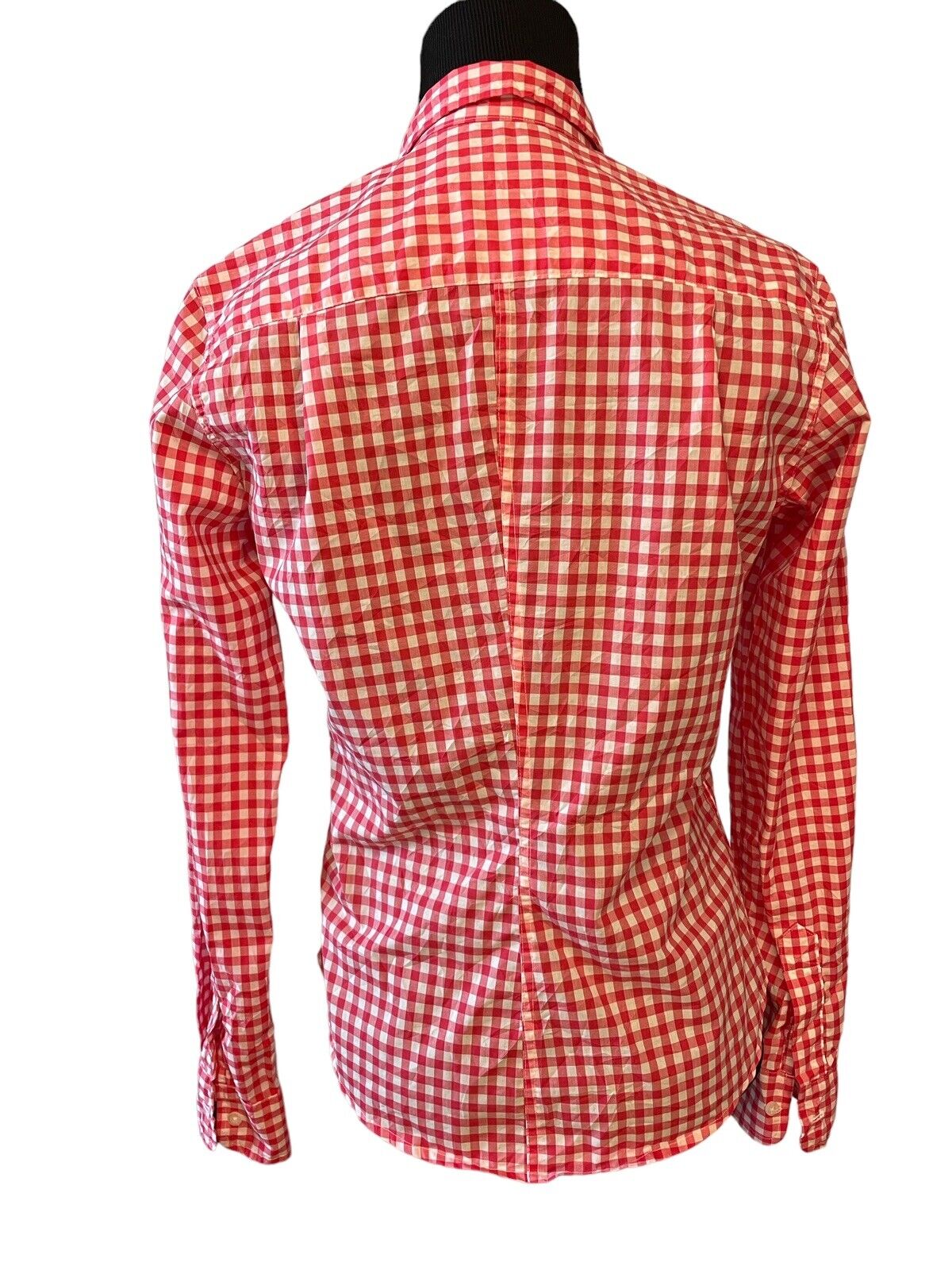 Frank and Eileen Pink White Gingham Button Front … - image 3