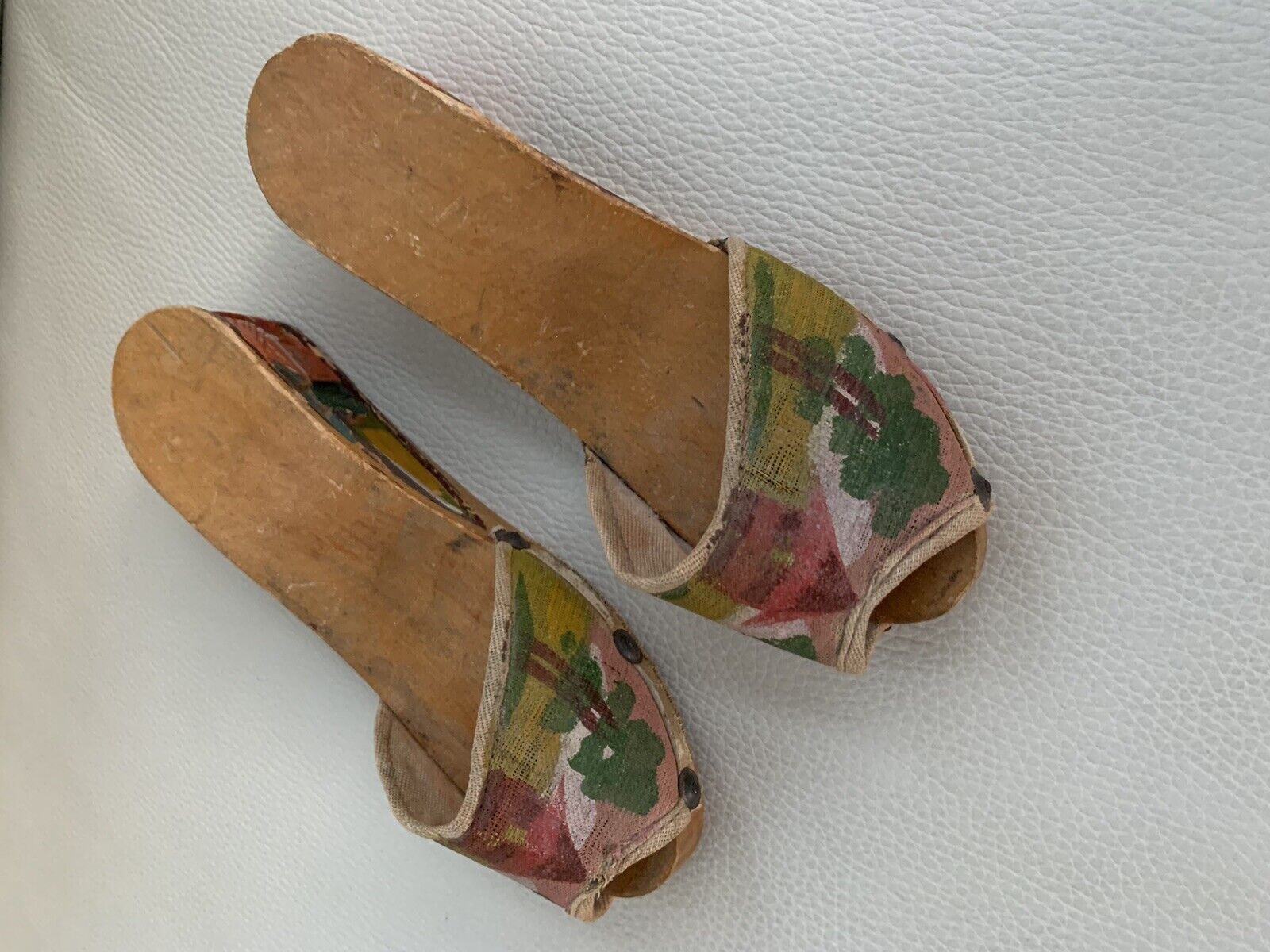 1940s Philippines Wedge Sandal Childs Shoe Hand P… - image 7