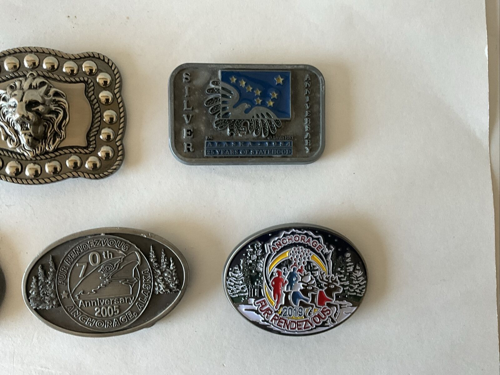 Lot Of 8 Vintage Belt Buckles - image 4