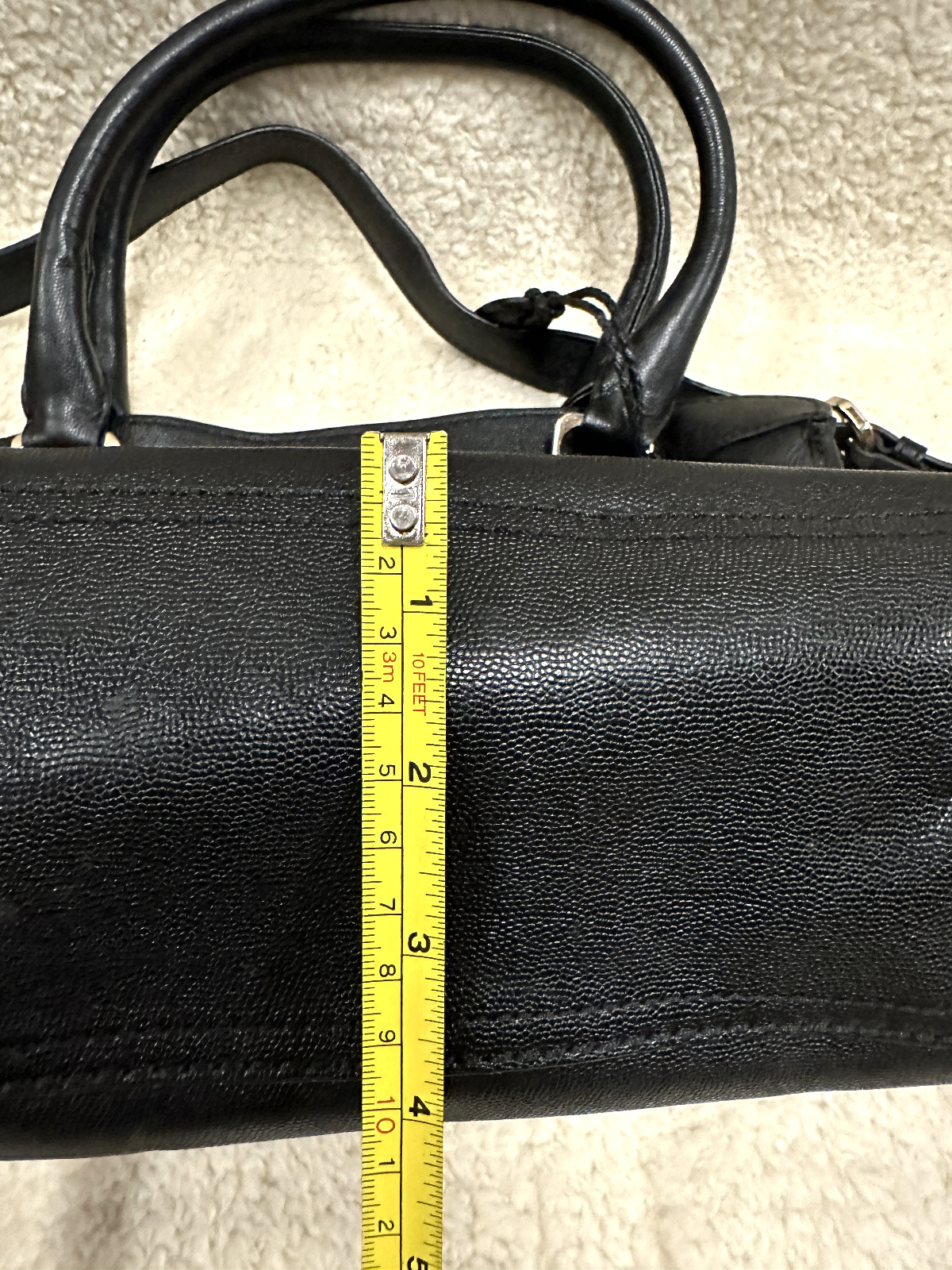 Vtg VALISE KENDRA E/W EAST WEST Cole Haan Black L… - image 15