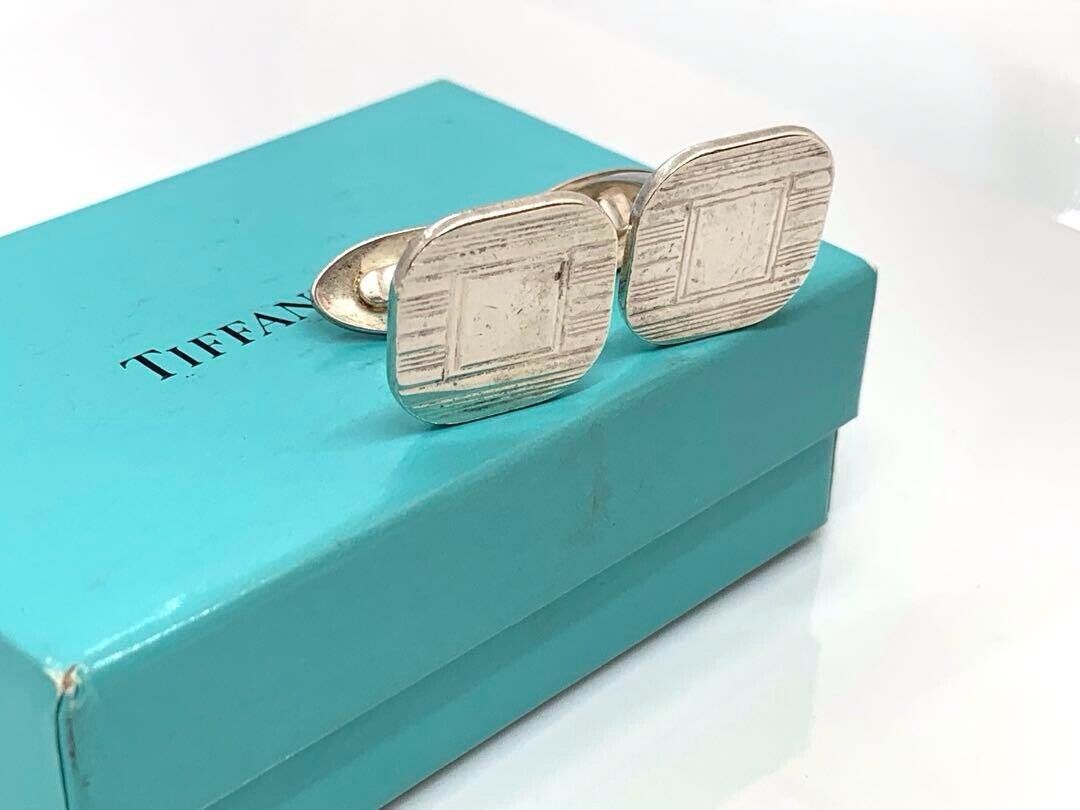 Authentic Tiffany & Co. Cufflinks Silver Pre-owne… - image 2