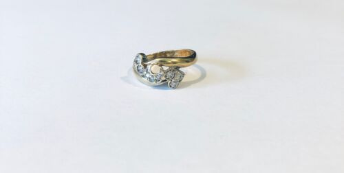 Vintage 14KT Yellow Gold Diamond Ring, Ring Size 7 - image 1