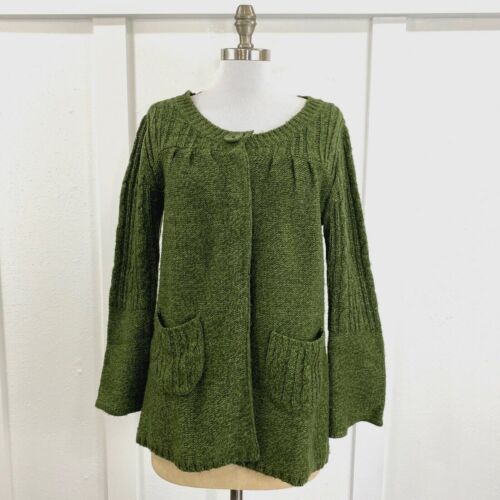 Linda Matthews Women's Cardigan Sweater Large Gre… - image 1