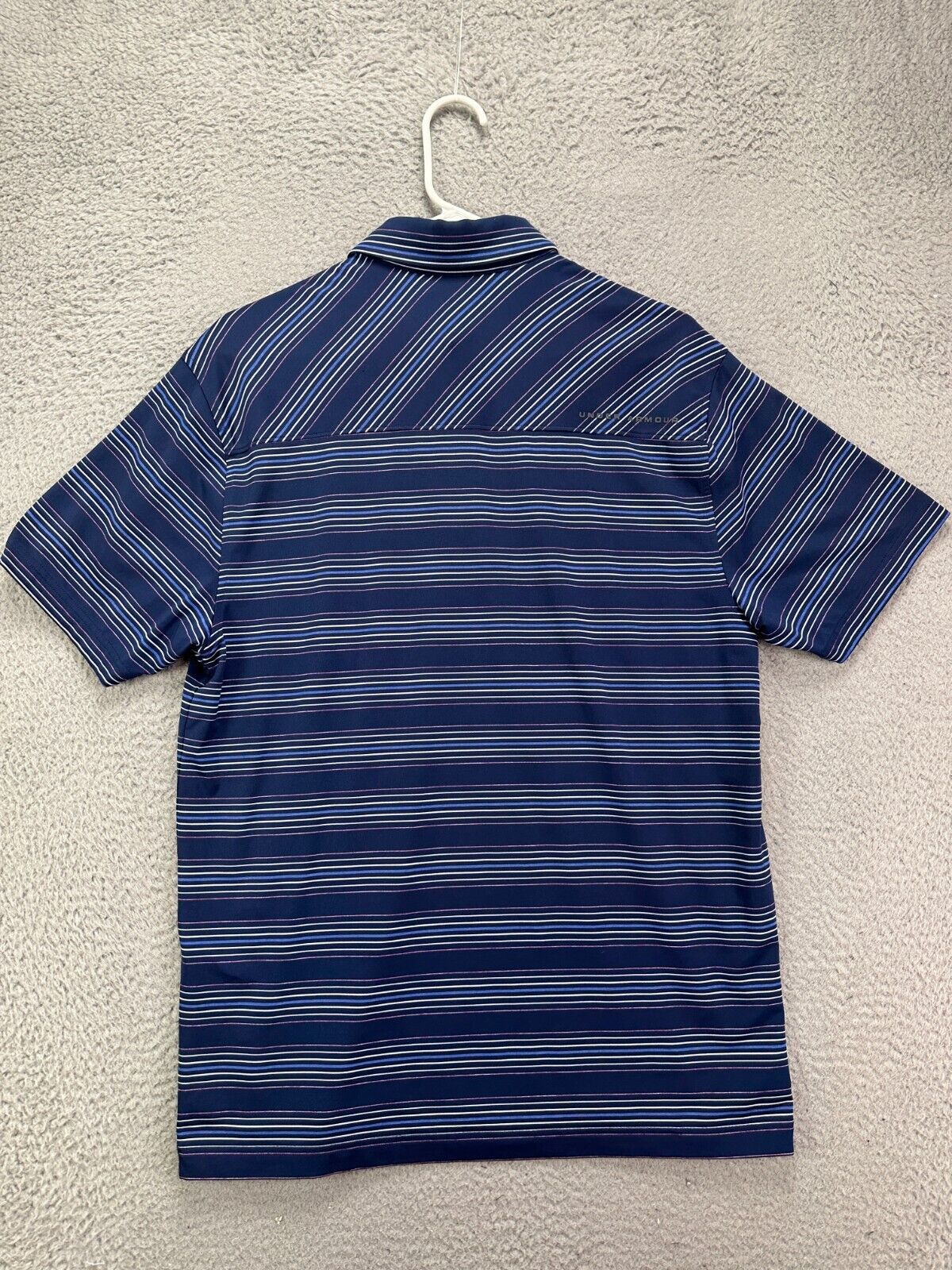 Under Armour Shirt Men Medium HeatGear Blue Strip… - image 3