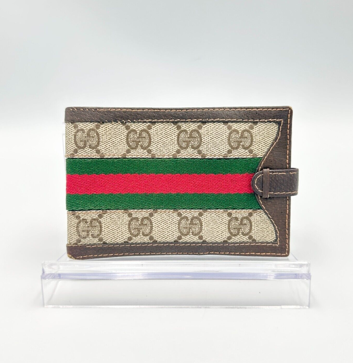 Vintage GUCCI Bifold Wallet Bill Purse Sherry Lin… - image 2