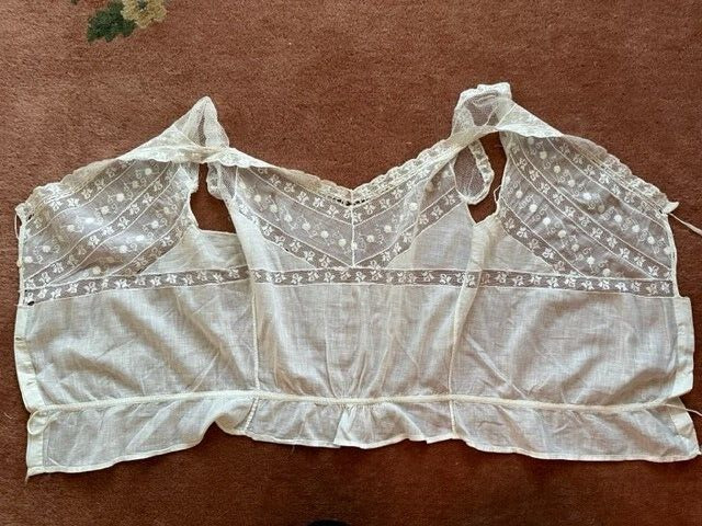 Antique Edwardian Camisole- fine cotton lawn and … - image 5