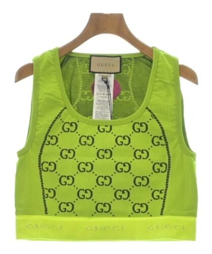 Gucci Tank Top Sports Bra Gg Logo Light Neon Gree… - image 1