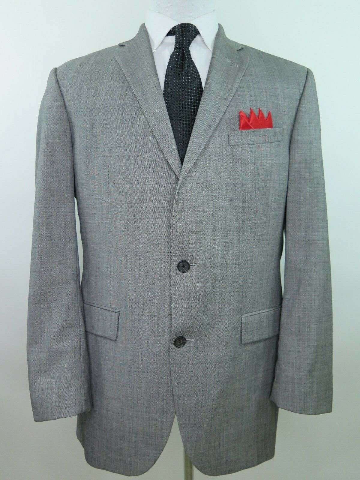 Jack Victor Studio Pure Wool Solid Gray Two Piece… - image 2