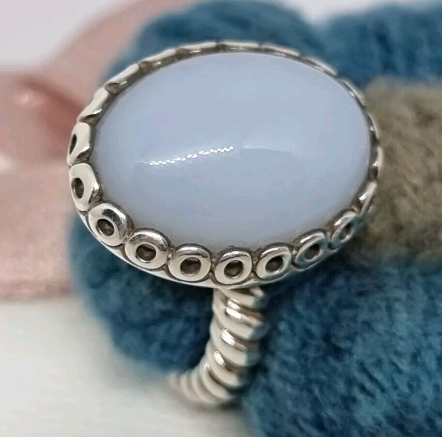 Genuine Pandora Chalcedony Forever my Friend Ring… - image 1