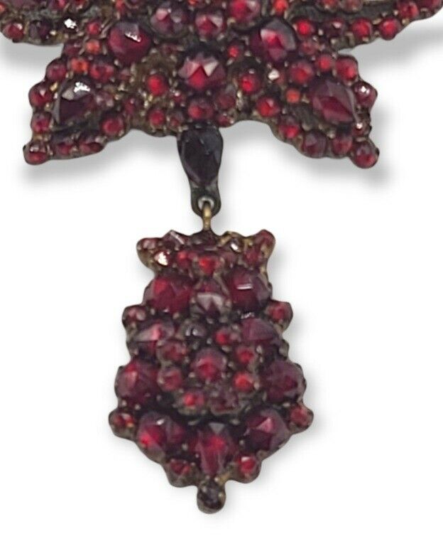 Antique Victorian Garnet Pendant Bohemian Dangle … - image 2