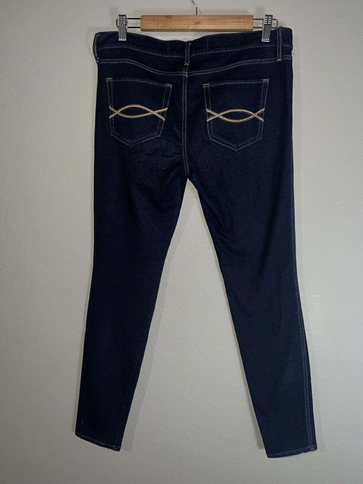 Women's Abercrombie and Fitch Jeans Dark Blue Per… - image 2