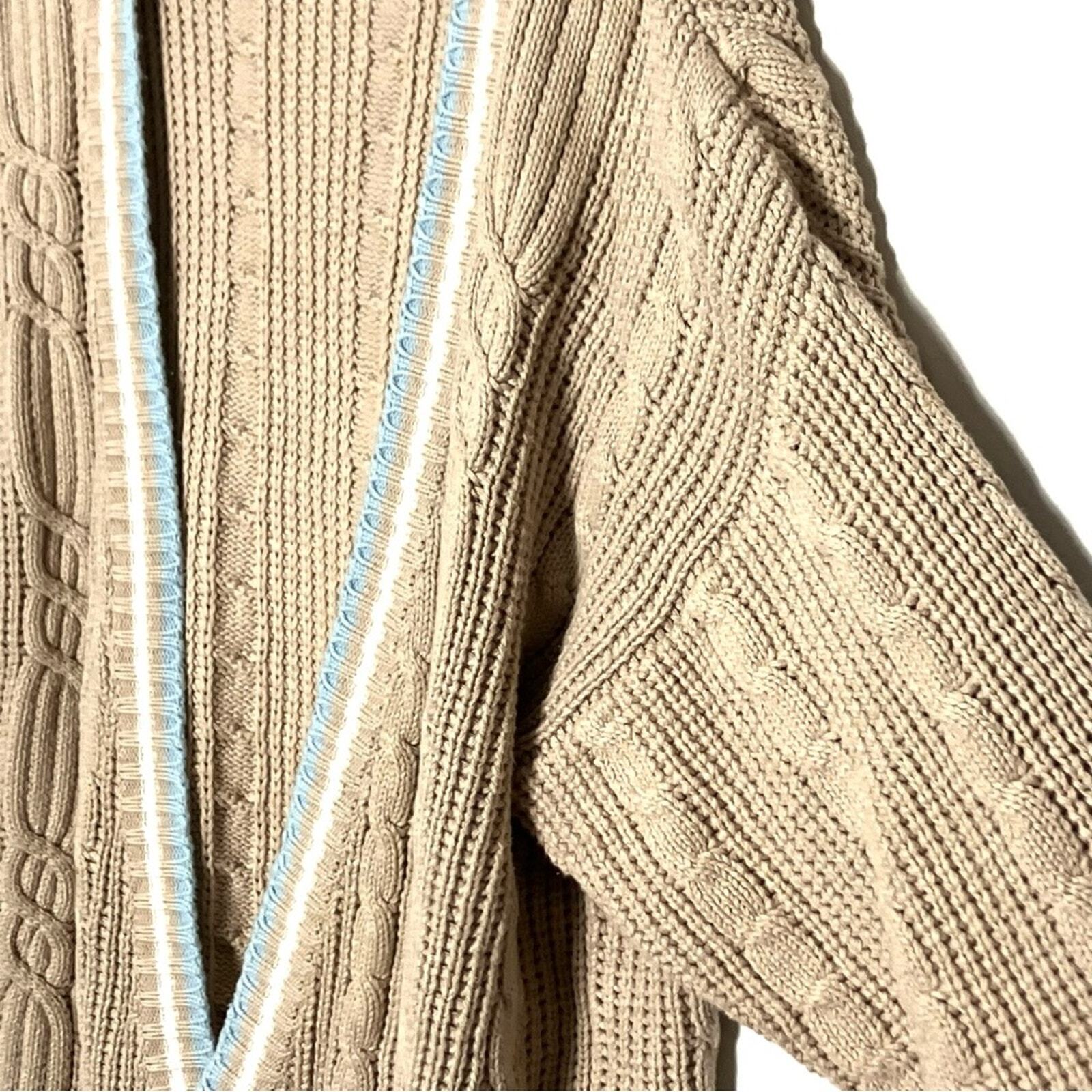 Christian Dior Vintage Cable Knit Cardigan Sweate… - image 3