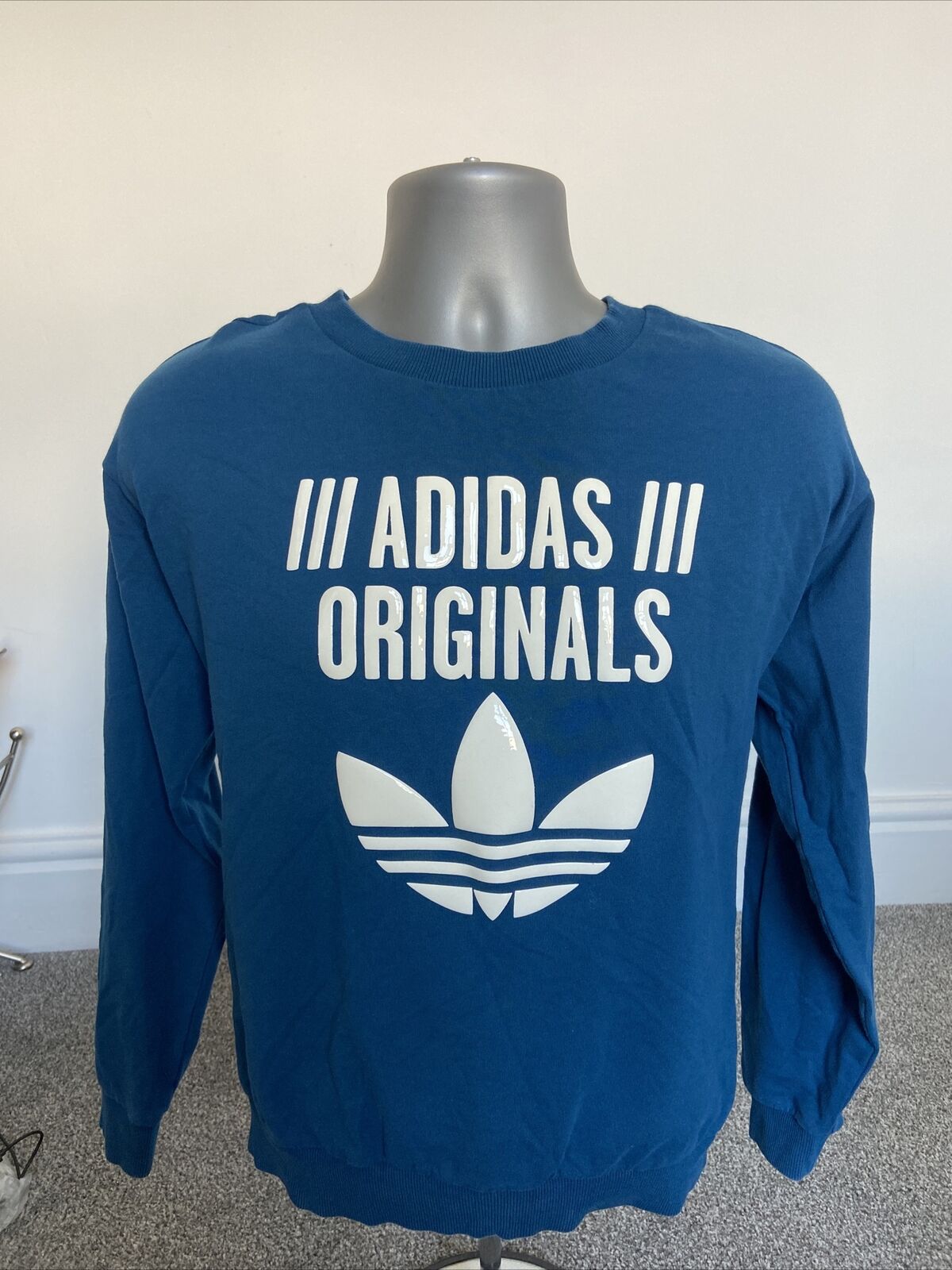 ADIDAS ladies blue sweatshirt size 14 medium - image 1