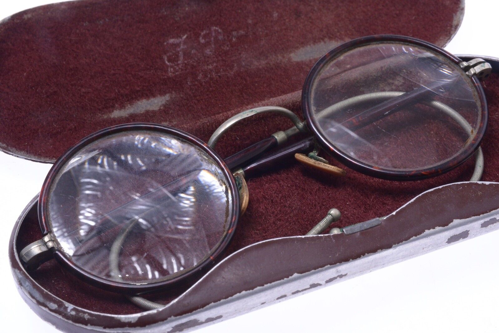 ✅ ANTIQUE +-1930 ROUND READING GLASSES SPECTACLES… - image 2