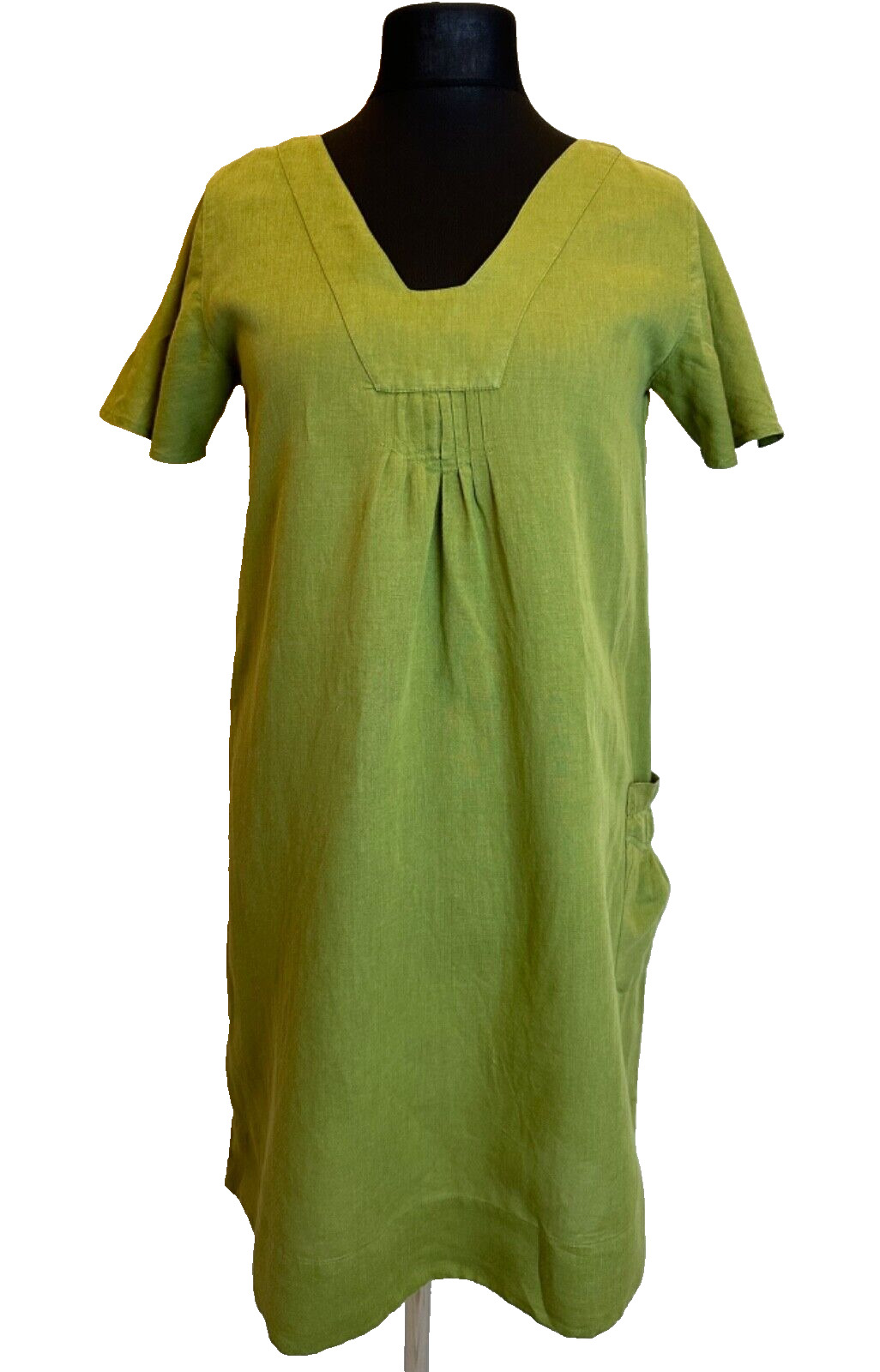 Gudrun Sjoden Size M Green Cotton Linen Lagenlook… - image 5