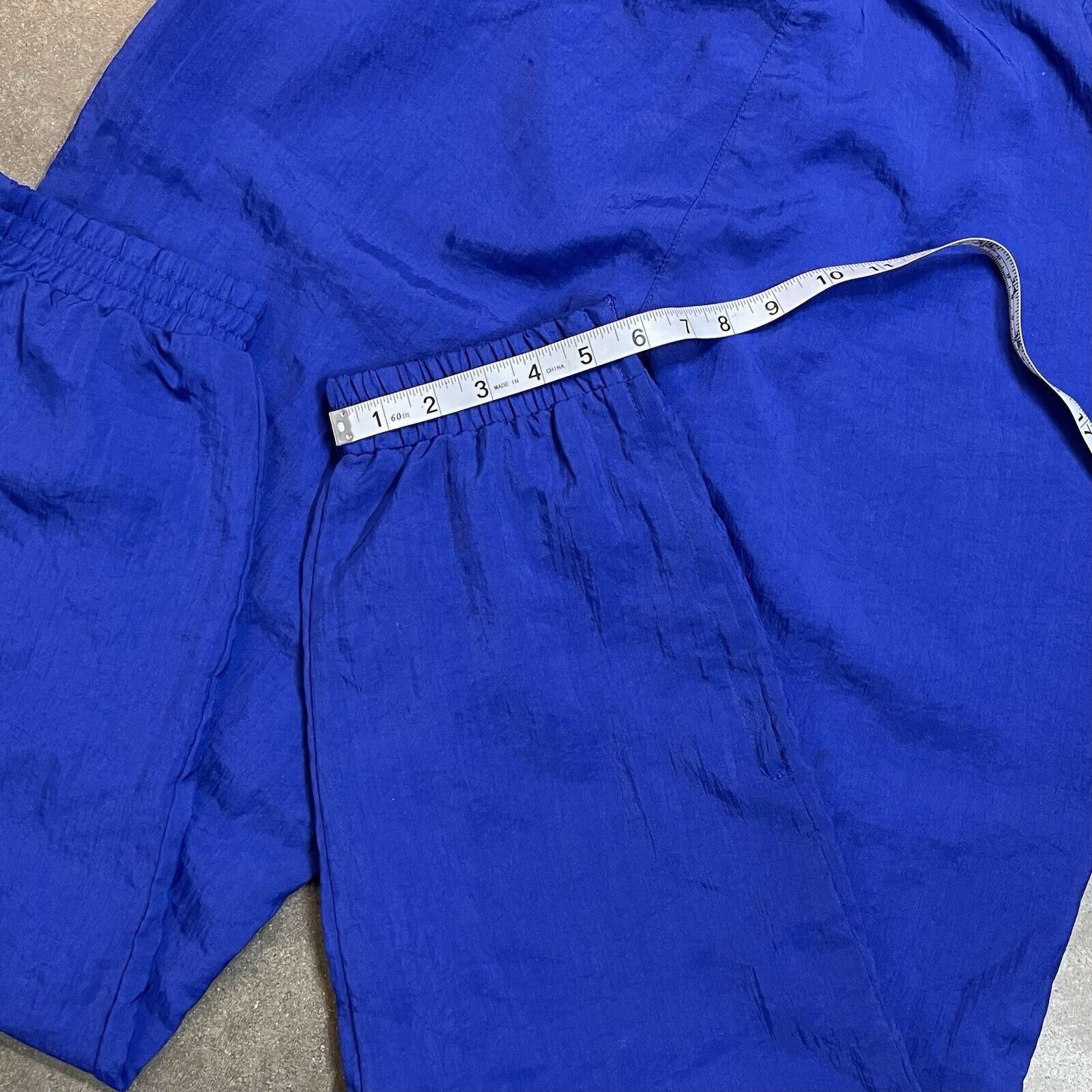 Vintage Adidas Baggy Windbreaker Pants Mens M Blu… - image 10