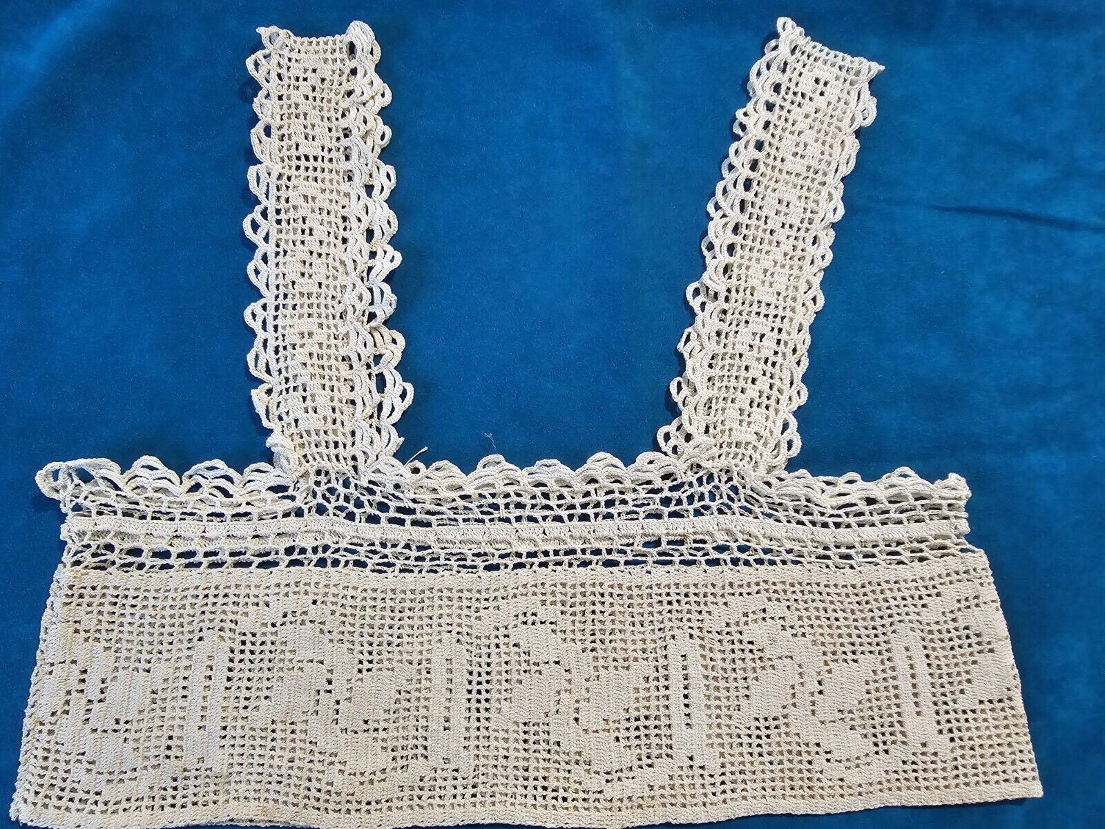 Antique Victorian Edwardian Crochet Camisole Cors… - image 1