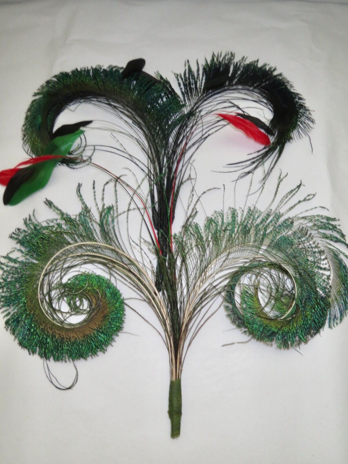 Antique Art Nouveau Headdress Feathers 2 Art Deco… - image 9