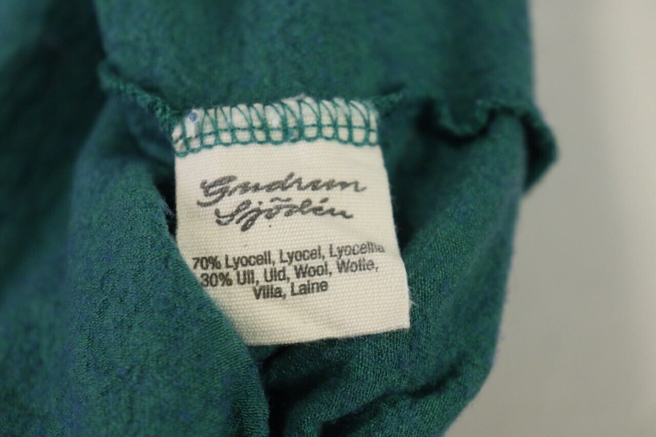 Gudrun Sjoden Green Wool Knit Top Shirt Size M - image 18