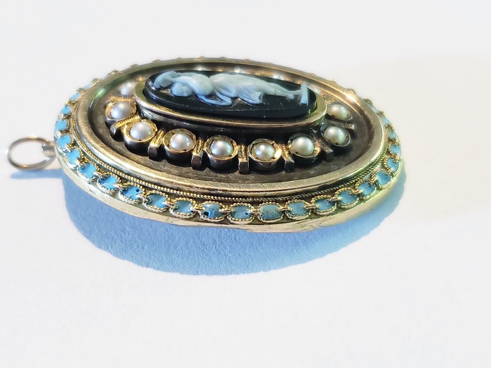 Important Exquisite Rare Antique Hardstone 14k Go… - image 2