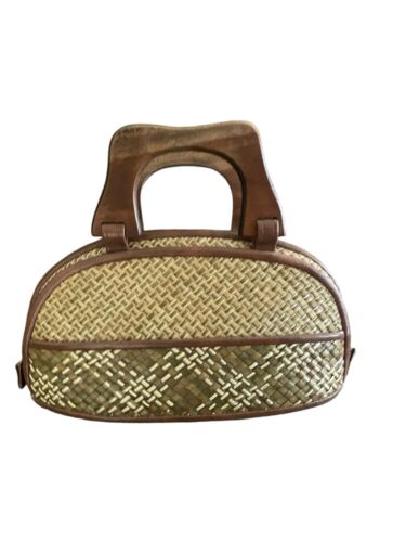 Vintage Unique Rattan Top Handle bag - image 1