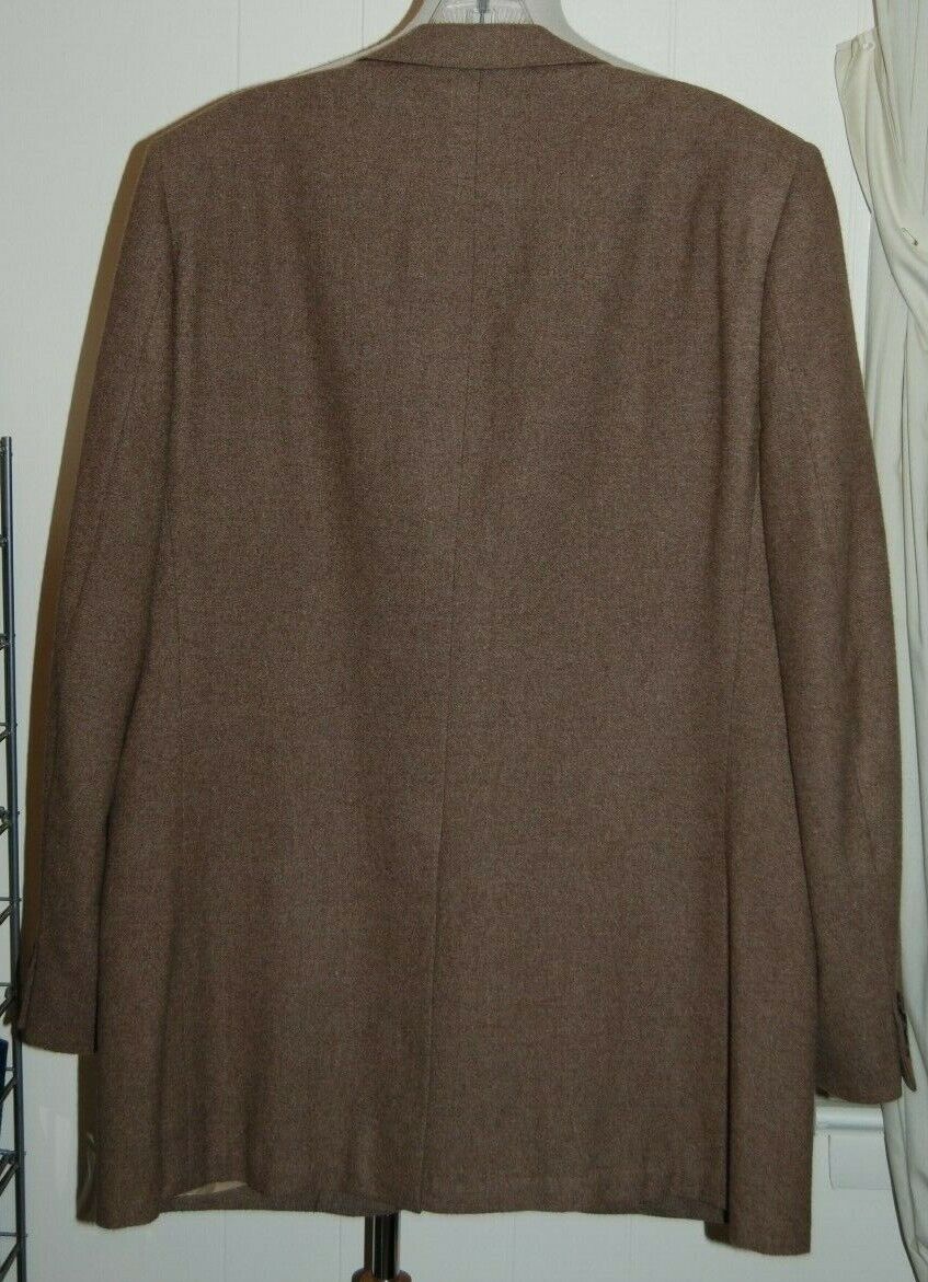 Vintage Mens Countess Mara 100% CASHMERE Tan 2 Bu… - image 3