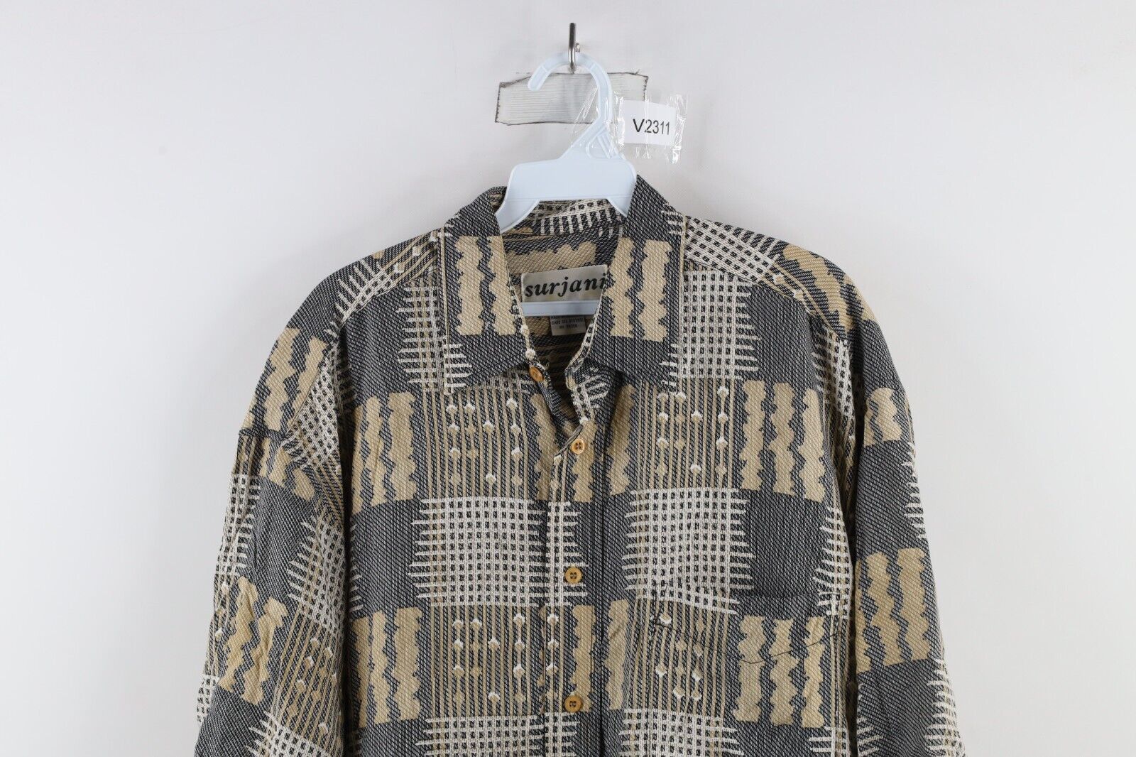 Vintage 90s Streetwear Mens Medium Abstract Check… - image 2