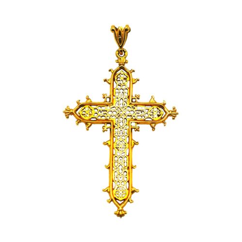 (4567) 18k Gold  Cross Pendent, End of the 19th c. - image 1