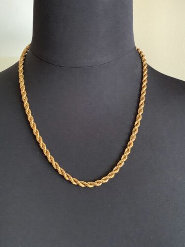 Vintage Designer - MONET - Necklace, Gilt metal ch