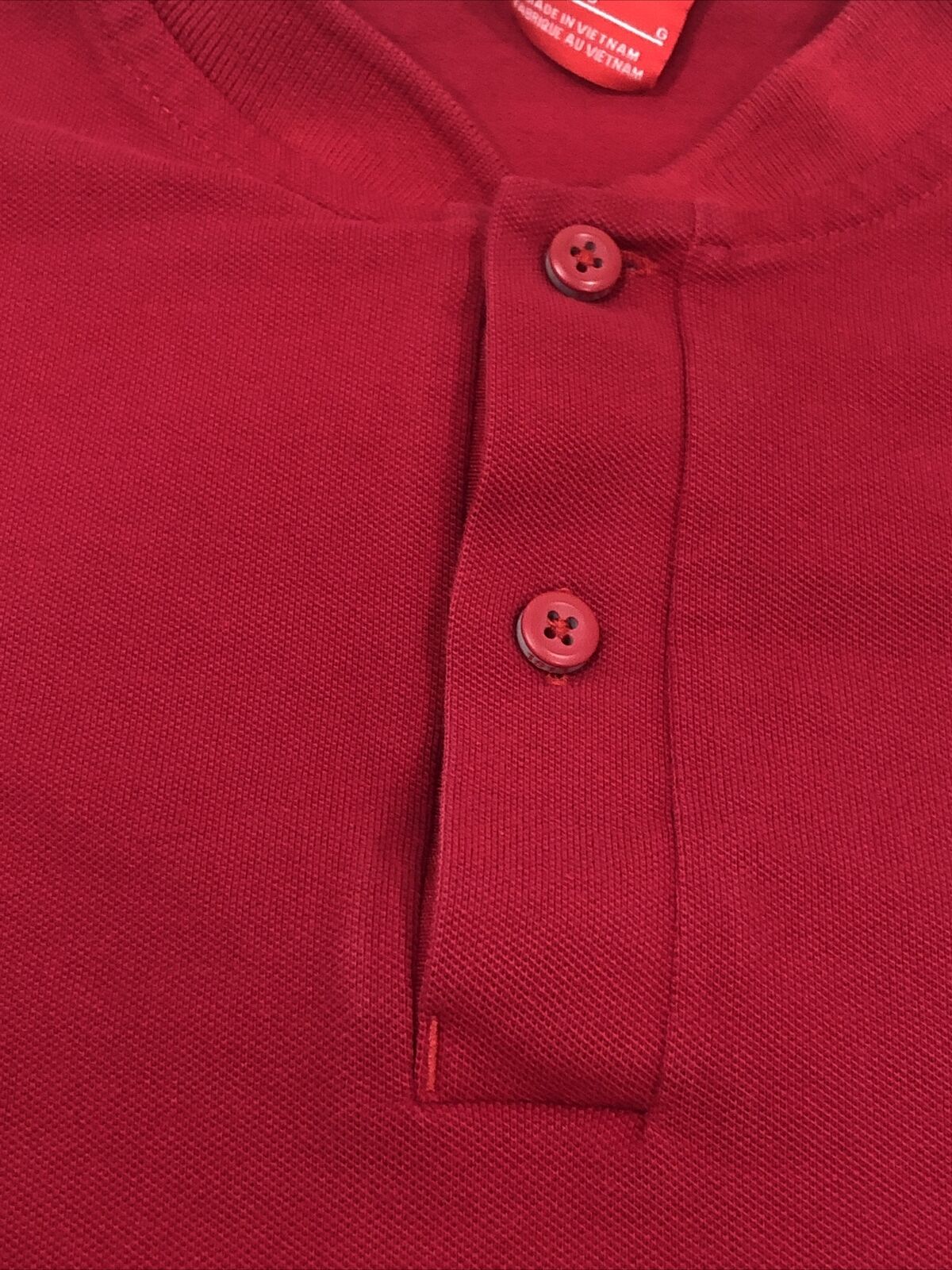 NIKE Red Tag Henley Two Button Single Stitch USA … - image 3