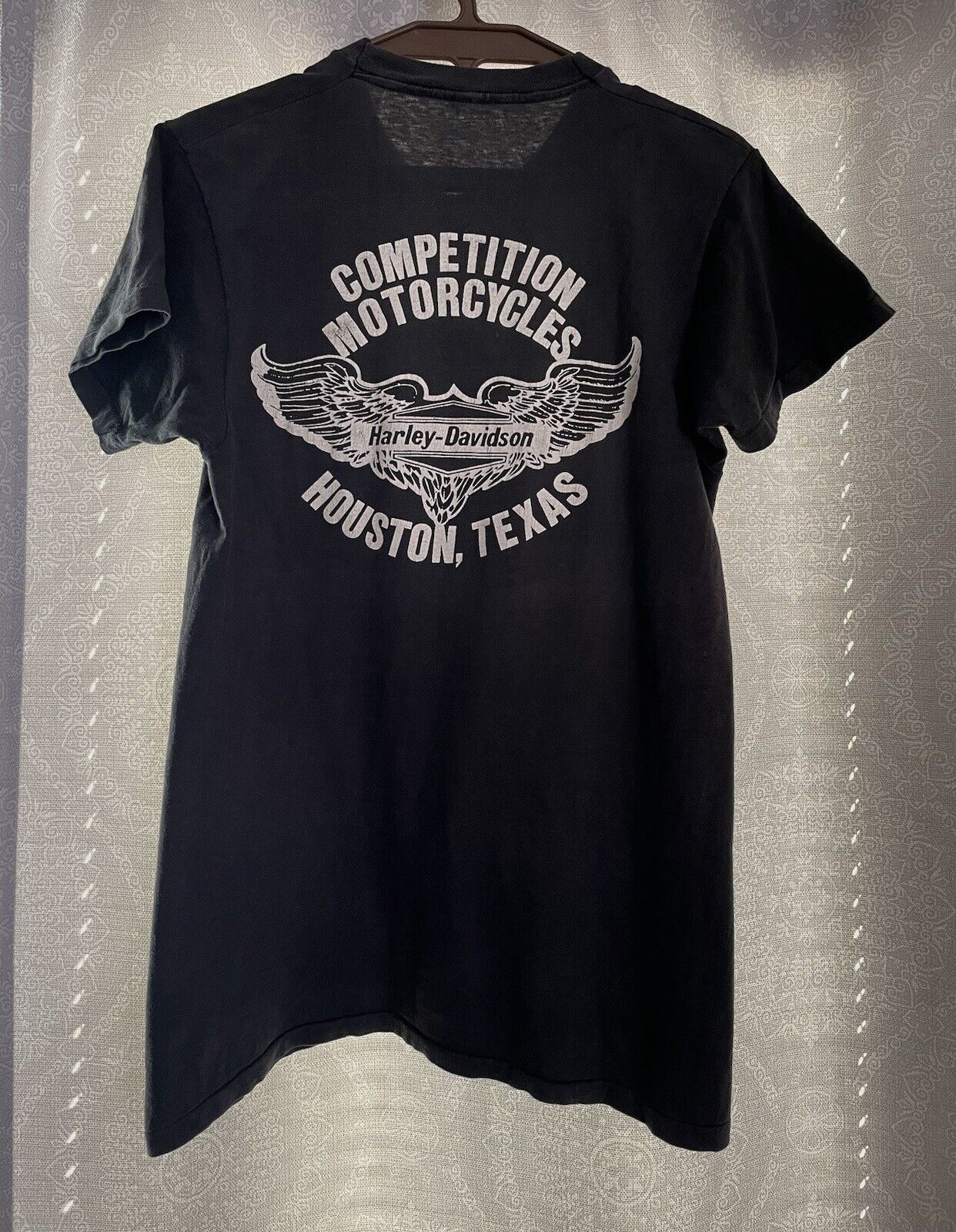 Vintage Black Harley Davidson Panhead Cotton T Sh… - image 2