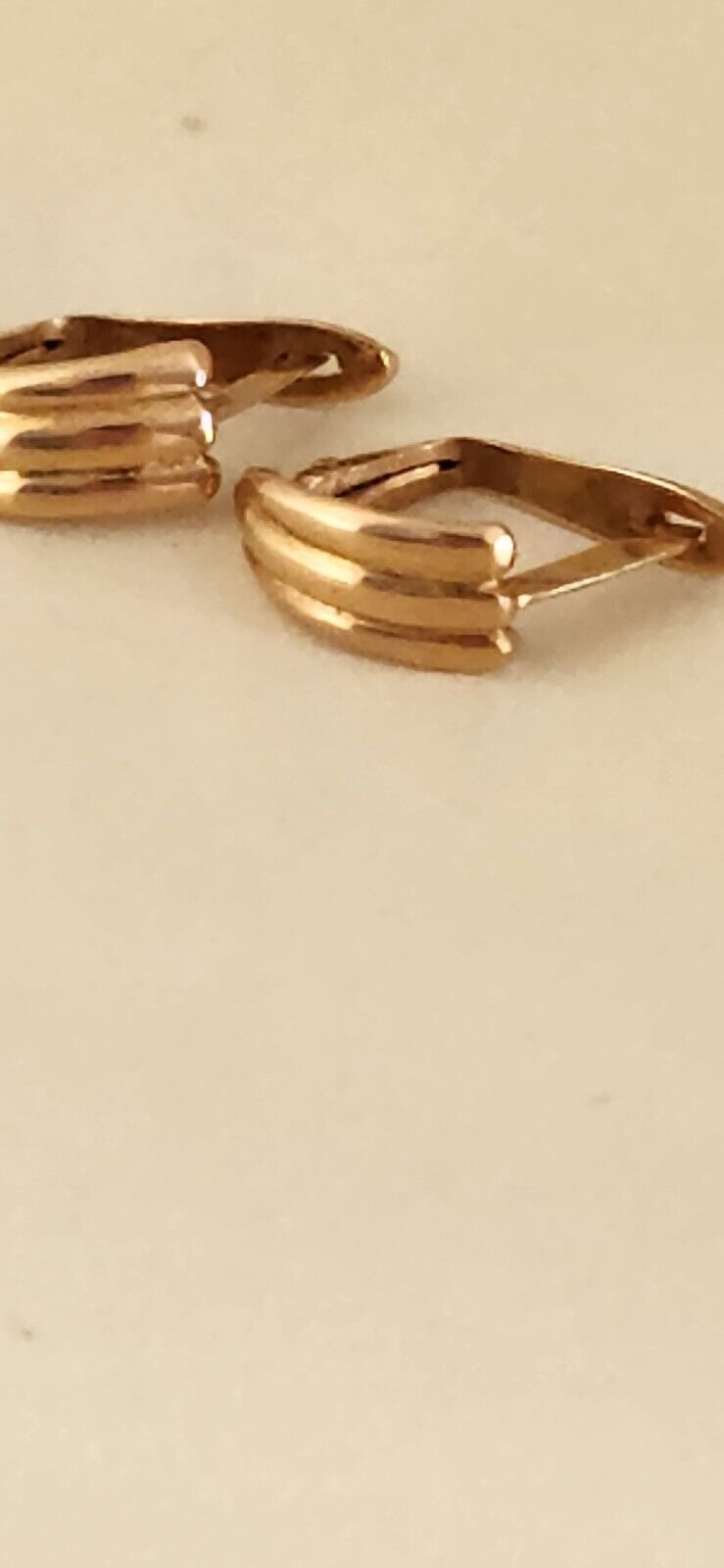 Vintage 14k (585) Rose Gold Earrings, 3.1 g - image 2