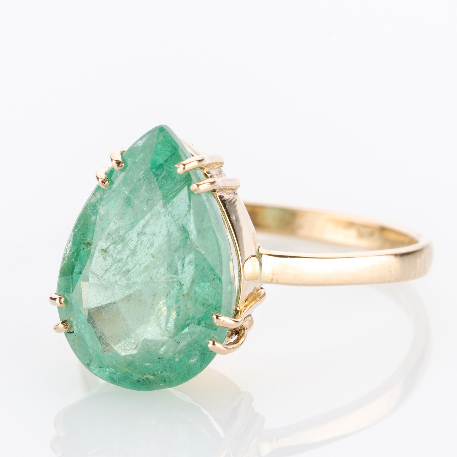 Ring (14k gold) with an emerald - image 3