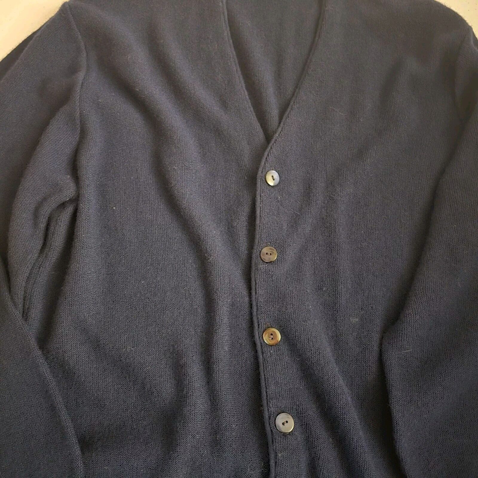 Vtg ARNOLD PALMER x ROBERT BRUCE Cardigan Dark Bl… - image 3