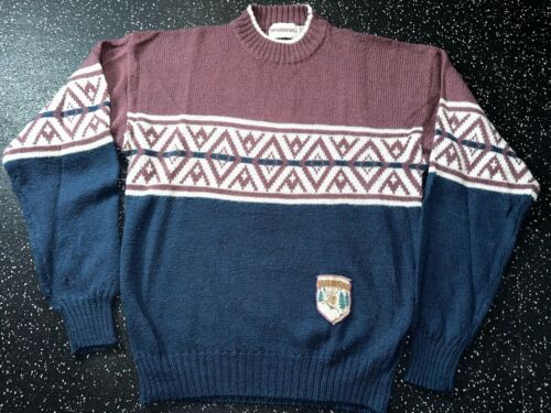 Vintage McGregor 80s Abstract Knit Mens Sweater M… - image 1