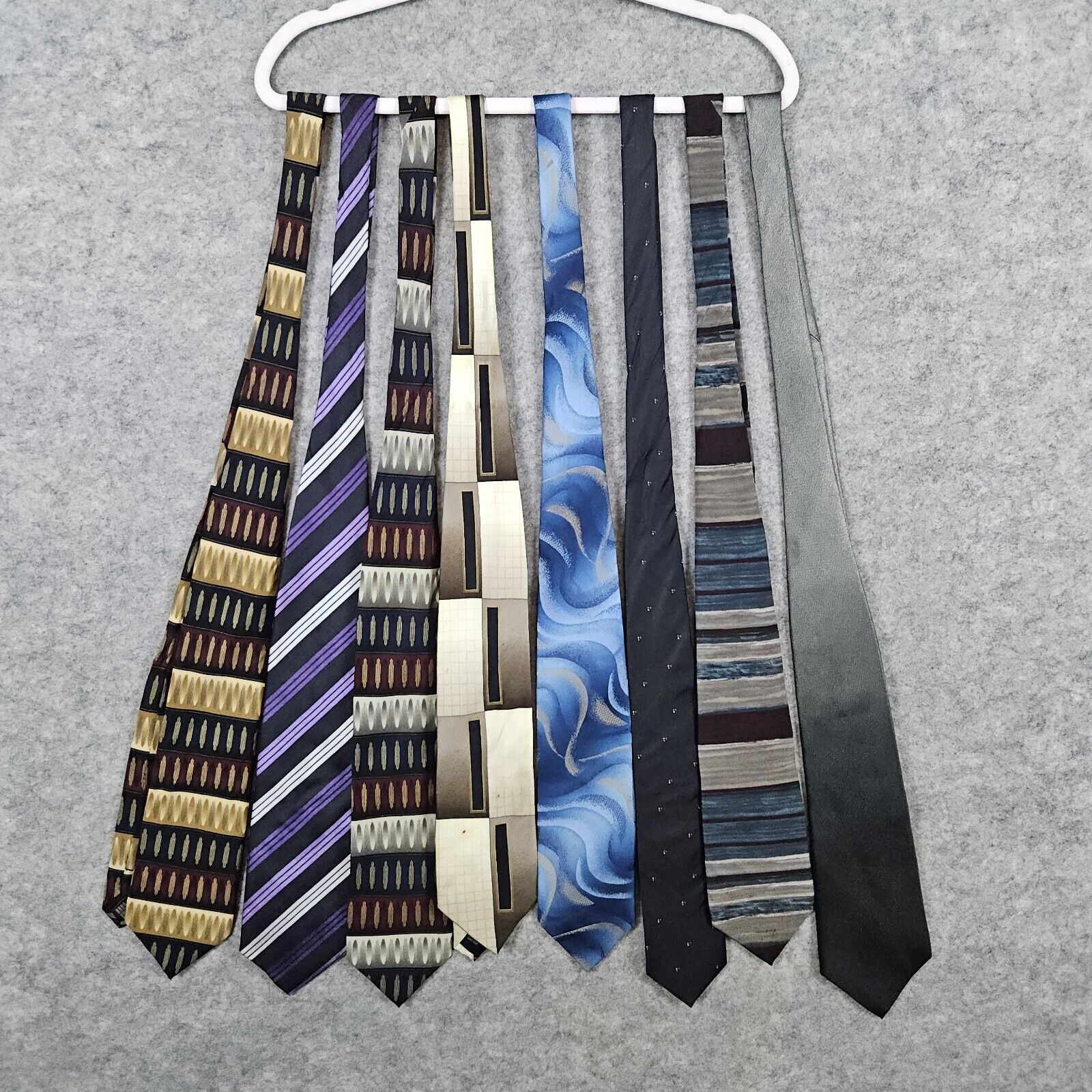 Lot of 8 Neck Ties 4 Brutini Wembley Cardin Oscar… - image 2