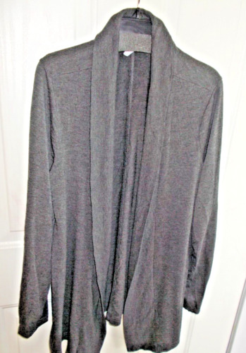 Liz Claiborne Women Gray  open front Sweater L RN9