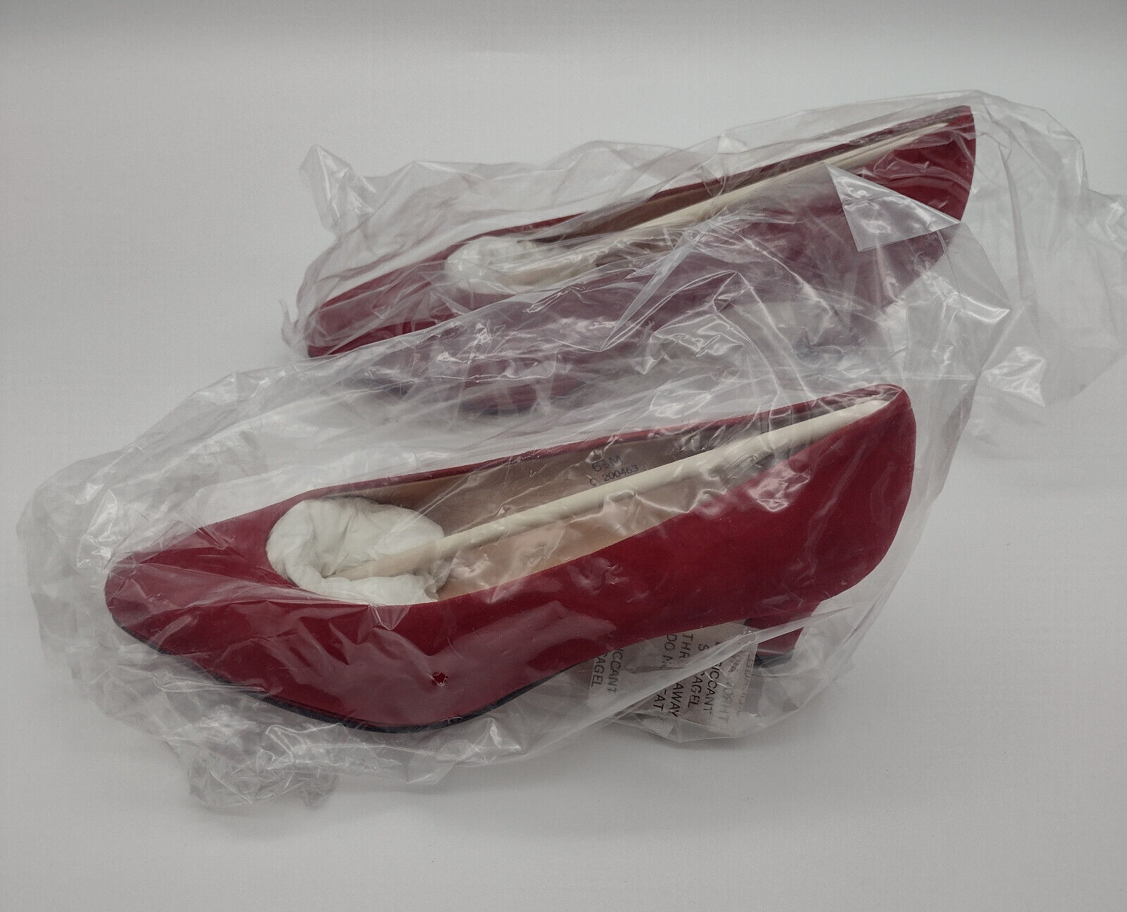 Vintage 1990's Caressables Tristan Red Suede Heel… - image 2