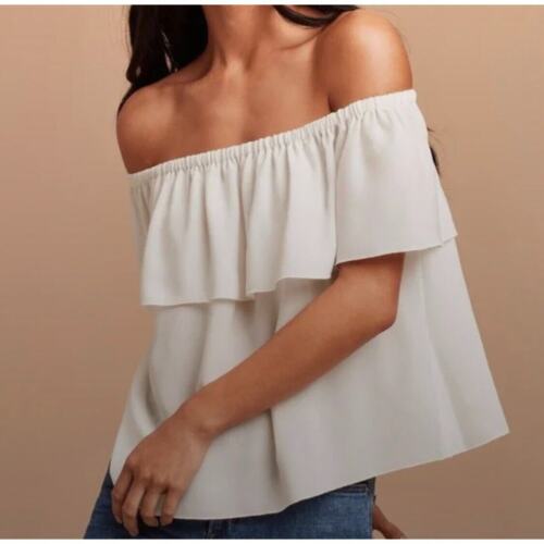 Aritzia Wilfred Silk Promener Off Shoulder Flowy … - image 1