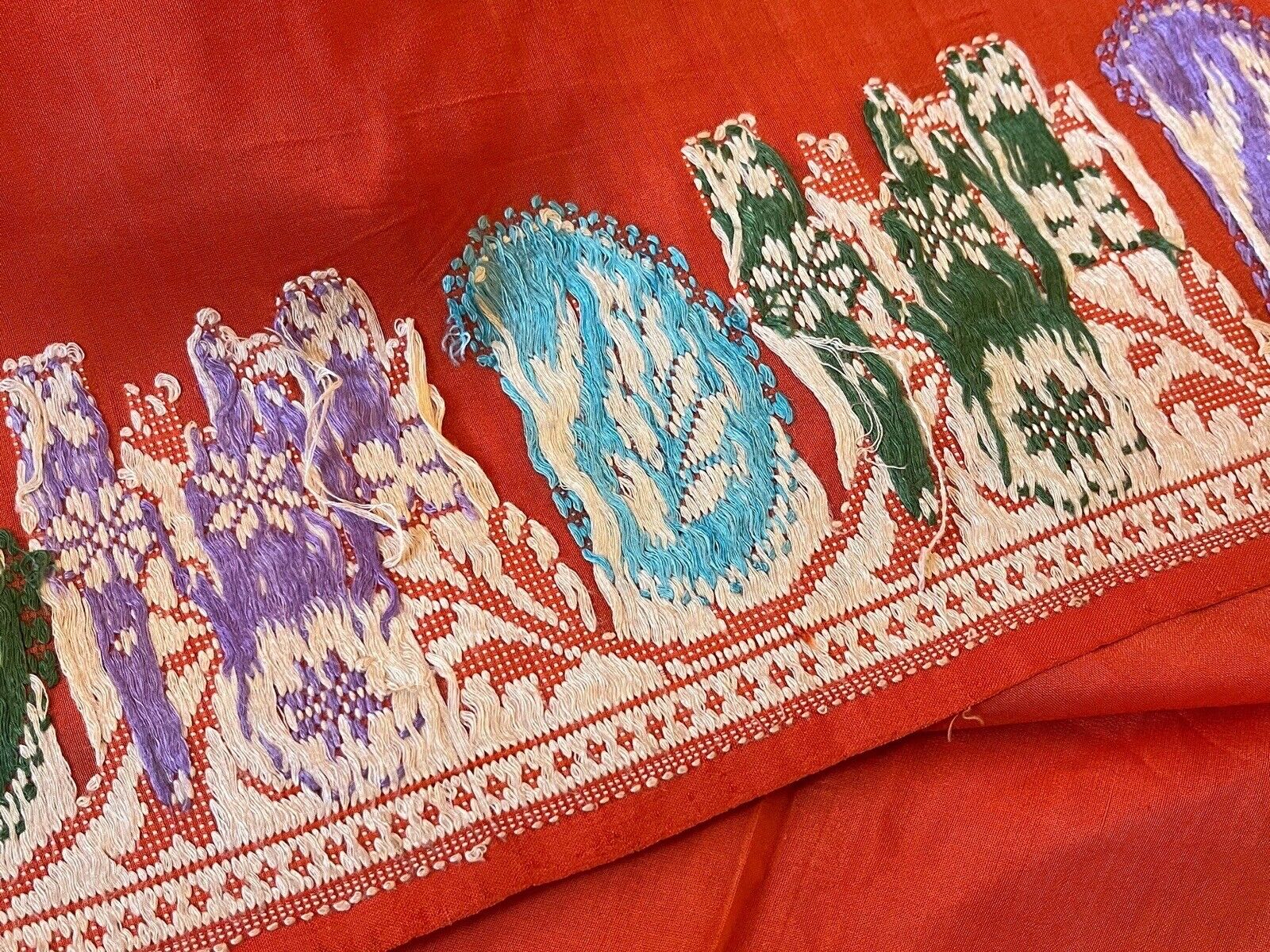 Vintage Silk Saree Indian Silk Sari Woven Embeoid… - image 6