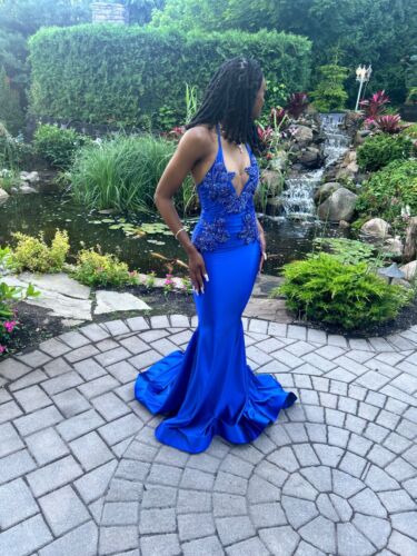 Blue lightly used prom dress