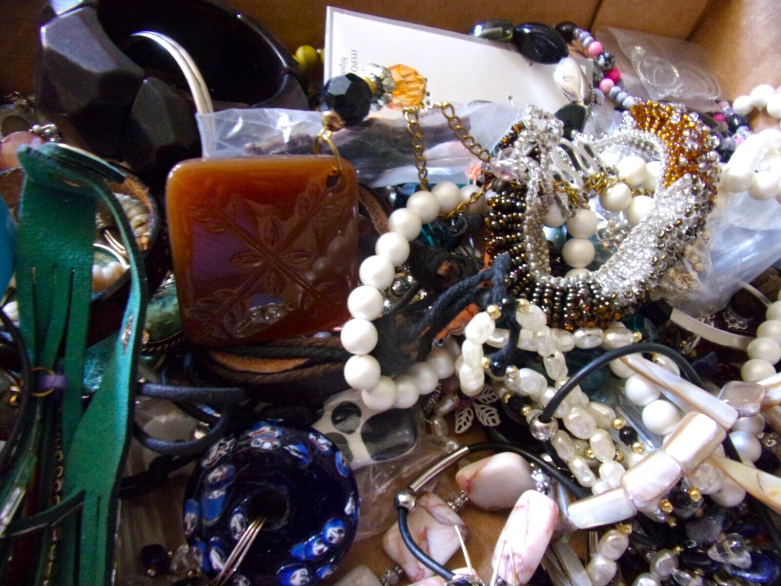 Huge Junk Jewelry Lot 3Lbs Most Wearable Some For… - image 7