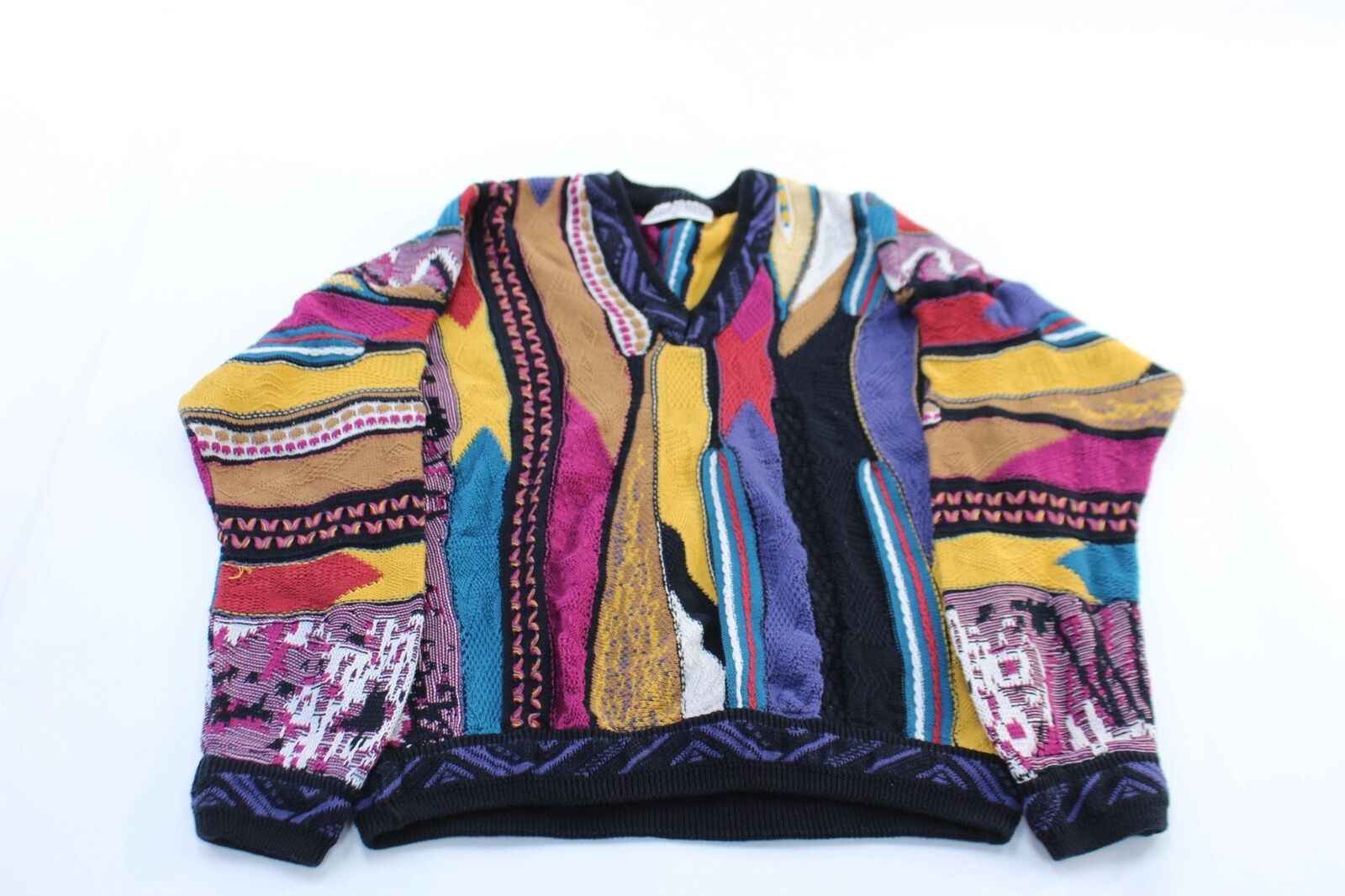 Vintage Carlo Alberto Australia Knitted Multicolo… - image 1