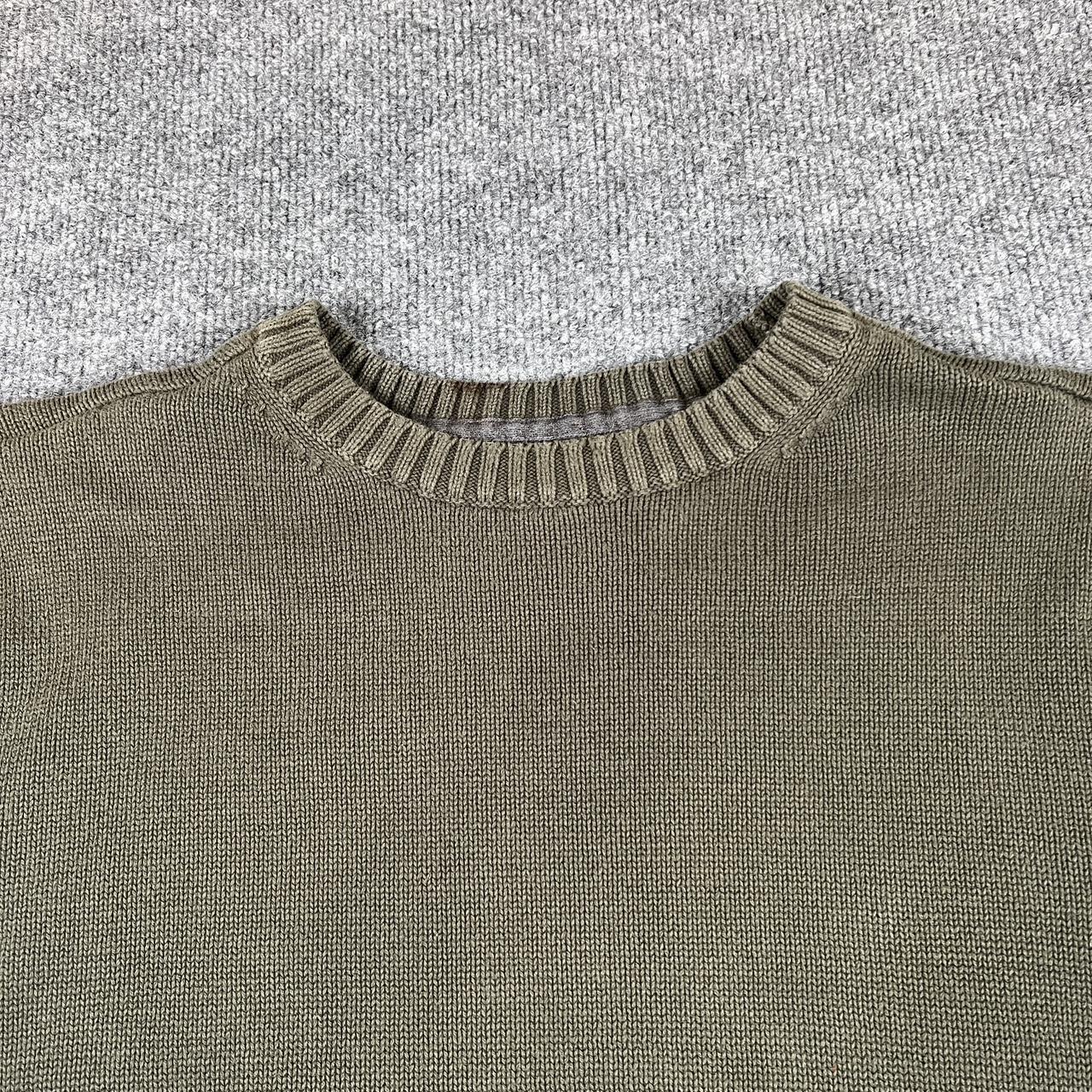 Vintage Sage Green Knit Crewneck Sweater St Johns… - image 3