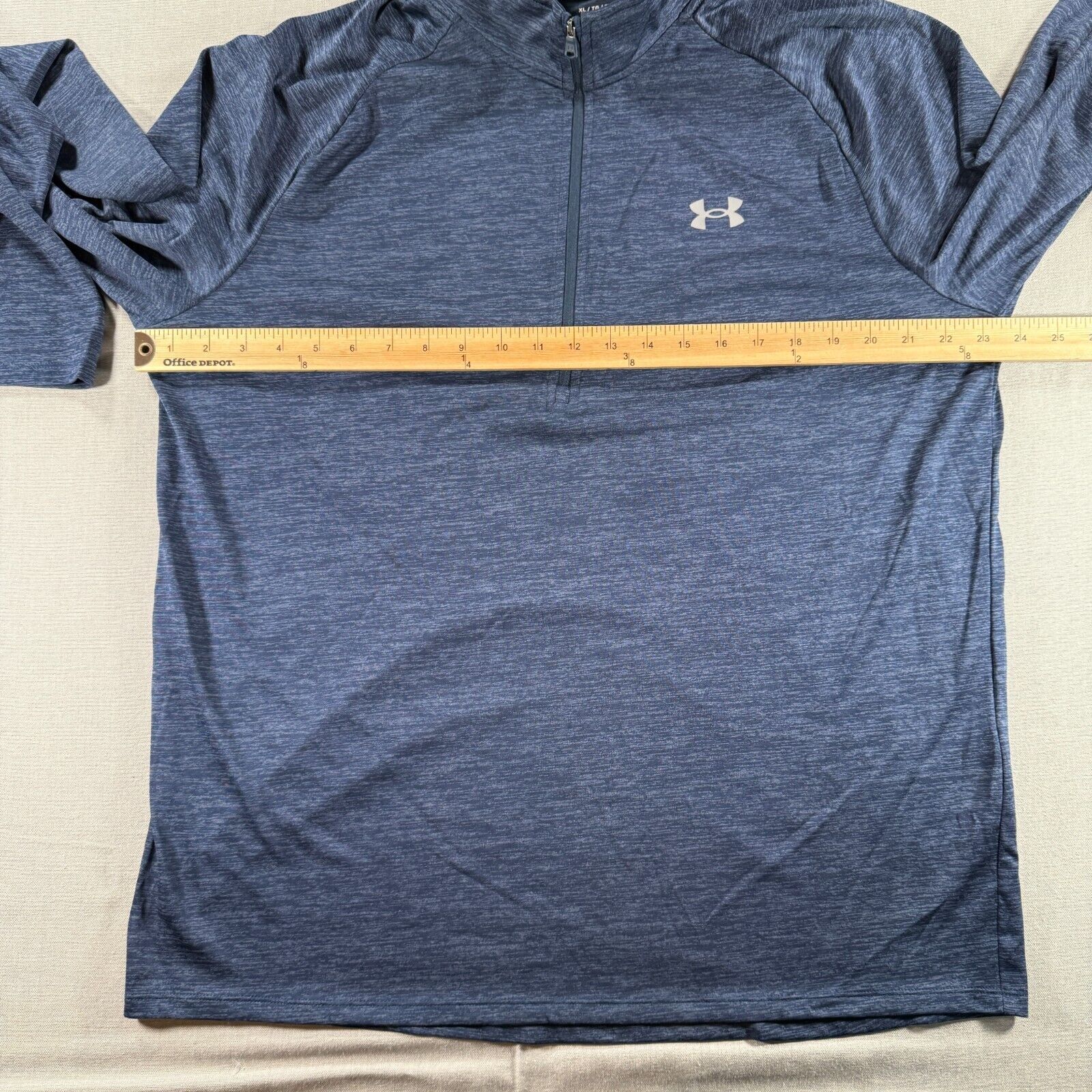 Under Armour Quarter Zip Pullover Mens XL Blue Li… - image 4