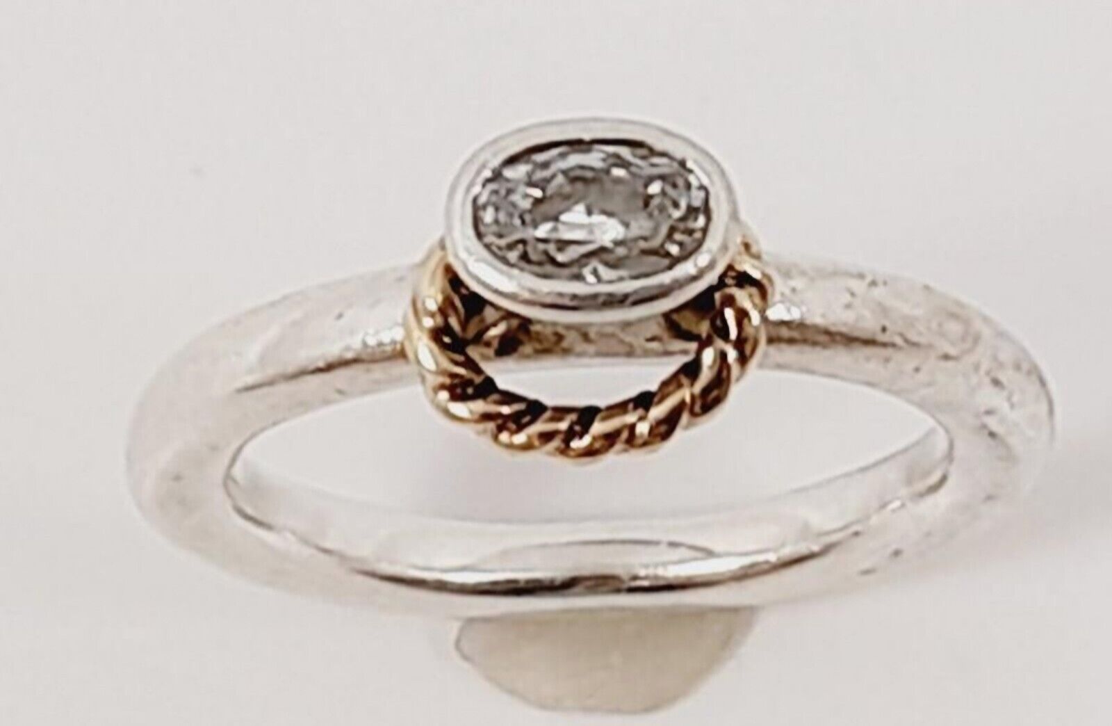 RETIRED Authentic PANDORA SS & 14K GOLD Clear CZ … - image 7